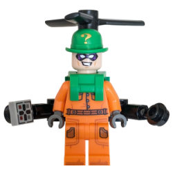The Riddler - Orange Prison Jumpsuit, Side Pockets, Helicopter Backpack – СУПЕР ГЕРОИ
