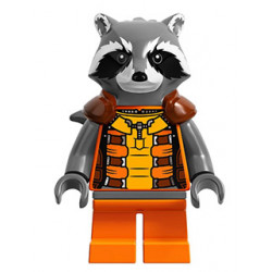 Rocket Raccoon - Orange and Reddish Brown Outfit, Dark Bluish Gray Head – СУПЕР ГЕРОИ