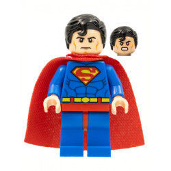 Superman - Blue Suit, Dual Sided Head with Red Eyes on Reverse, Spongy Soft Knit Cape – СУПЕР ГЕРОИ