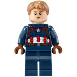 Captain America - Dark Blue Suit, Reddish Brown Hands, Hair, Dark Orange Eyebrows – СУПЕР ГЕРОИ