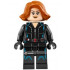 Black Widow - Black Jumpsuit, Dark Orange Short Hair, Printed Legs, Dark Azure Trim – СУПЕР ГЕРОИ