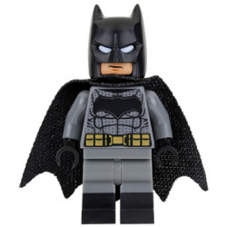 Batman - Dark Bluish Gray Suit, Gold Belt, Black Hands, Spongy Cape, Large Bat Logo – СУПЕР ГЕРОИ