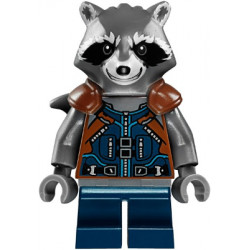 Rocket Raccoon - Dark Blue and Reddish Brown Outfit, Dark Bluish Gray Head – СУПЕР ГЕРОИ