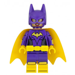 Batgirl (Medium Nougat) - Minifigure, Yellow Cape, Wink and Open Mouth Smile / Angry – СУПЕР ГЕРОИ