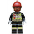 Firefighter - Dark Red Fire Helmet, Reddish Brown Head, Reflective Stripes – СУПЕР ГЕРОИ