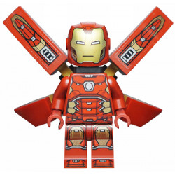 Iron Man - Silver Hexagon on Chest, Wings with Stickers – СУПЕР ГЕРОИ