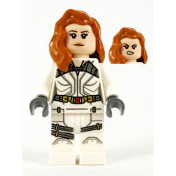 Black Widow - White Jumpsuit, Dark Orange Mid-Length Hair – СУПЕР ГЕРОИ