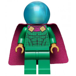 Mysterio - Light Bluish Gray Head, Satin Trans-Light Blue Helmet, Single Hole Cape – СУПЕР ГЕРОИ