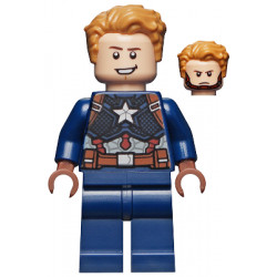 Captain America - Dark Blue Suit, Reddish Brown Hands, Hair, Dark Brown Eyebrows, Chin Strap – СУПЕР ГЕРОИ
