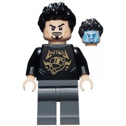 Tony Stark - Black Shirt with Gold Helmet – СУПЕР ГЕРОИ