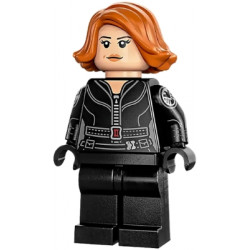 Black Widow - Black Jumpsuit, Dark Orange Short Hair, Plain Legs, Printed Arms – СУПЕР ГЕРОИ