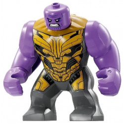 Thanos - Large Figure, Medium Lavender Arms Plain, Dark Bluish Gray Outfit with Gold Armor, Angry – СУПЕР ГЕРОИ