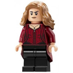 The Scarlet Witch (Wanda Maximoff) - Plain Black Legs, Medium Nougat Hair, Dark Red Cloth Skirt – СУПЕР ГЕРОИ