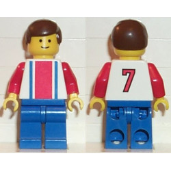 Soccer Player - Red, White, and Blue Team with Number 7 on Back – СПОРТ