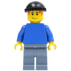 Plain Blue Torso with Blue Arms, Sand Blue Legs, Black Knit Cap (Soccer Player) – СПОРТ