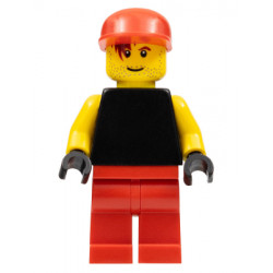Plain Black Torso with Yellow Arms, Black Hands, Red Legs, Red Cap (Soccer Goalie) – СПОРТ