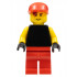 Plain Black Torso with Yellow Arms, Black Hands, Red Legs, Red Cap (Soccer Goalie) – СПОРТ