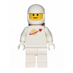 Classic Space - White with Air Tanks and Motorcycle (Standard) Helmet, Logo High on Torso (Second Reissue) – КОСМОС