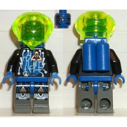 Insectoids Zotaxian Alien - Male, Black and Blue with Silver Circuits, with Air Tanks (Captain Wizer / Captain Zec) – КОСМОС