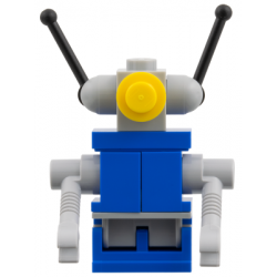 Classic Space Droid - Light Bluish Gray and Blue with Yellow Eye and Light Bluish Gray Arms – КОСМОС