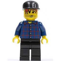Plaid Button Shirt, Black Legs, Black Cap, Red Hair, Black Stubble (Taxi Driver) – СПАЙДЪРМЕН