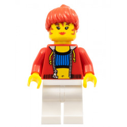 Female with Crop Top and Navel Pattern - LEGO Logo on Back, Red Hair – СТУДИО