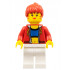 Female with Crop Top and Navel Pattern - LEGO Logo on Back, Red Hair – СТУДИО