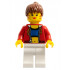 Female with Crop Top and Navel Pattern - LEGO Logo on Back, Reddish Brown Hair – СТУДИО