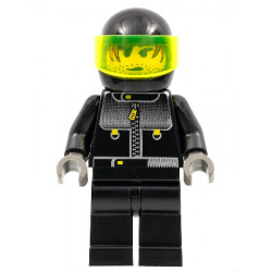 Male Actor 3, Driver, Black Helmet, Trans-Neon Green Visor – СТУДИО