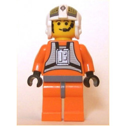 Rebel Pilot Y-wing (Jon 'Dutch' Vander, Gold Leader) - Yellow Head, Dark Bluish Gray Hips – СТАР УОРС