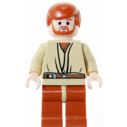 Obi-Wan Kenobi - Light Nougat, Dark Orange Hair and Legs, Gold Headset – СТАР УОРС