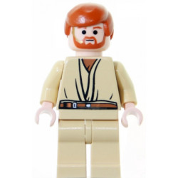 Obi-Wan Kenobi - Light Nougat, Dark Orange Hair, Tan Legs, Gold Headset – СТАР УОРС