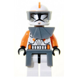 Clone Trooper Commander Cody, 212th Attack Battalion (Phase 1) - Dark Bluish Gray Visor, Pauldron, and Kama, Large Eyes – СТАР УОРС