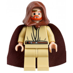 Obi-Wan Kenobi - Young, Light Nougat, Reddish Brown Hood and Cape, Gold Headset – СТАР УОРС