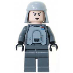 Imperial Officer with Battle Armor (Captain / Commandant / Commander) - Dark Bluish Gray Legs, Smirk – СТАР УОРС