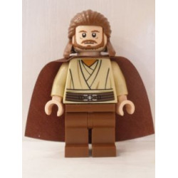 Qui-Gon Jinn - Light Nougat Head, Reddish Brown Legs and Cape – СТАР УОРС