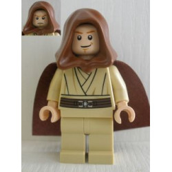 Obi-Wan Kenobi (Young with Hood and Cape, Tan Legs, Smile) – СТАР УОРС