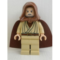 Obi-Wan Kenobi - Old, Light Nougat, Reddish Brown Hood and Cape, White Pupils – СТАР УОРС
