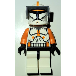 Clone Trooper Commander Cody, 212th Attack Battalion (Phase 1) - Dark Bluish Gray Visor, Large Eyes – СТАР УОРС