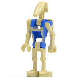 Battle Droid Pilot with Blue Torso with Tan Insignia and One Straight Arm – СТАР УОРС