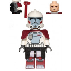 Clone ARC Trooper Hammer, Rancor Battalion (Phase 1) - Dark Red Cloth Pauldron, Black Cloth Kama, Large Eyes – СТАР УОРС