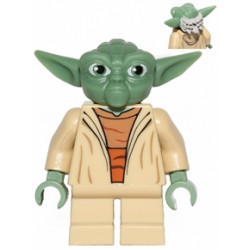 Yoda - Clone Wars, Light Bluish Gray Hair, Torso with Back Print – СТАР УОРС