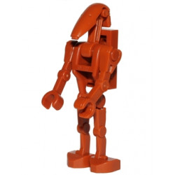 Battle Droid - Dark Orange, Bent Arm and Straight Arm, 1 x 2 Plate on Back – СТАР УОРС