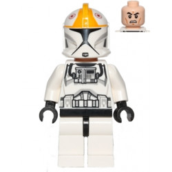 Clone Trooper Pilot (Phase 1) - Bright Light Orange Markings, Scowl – СТАР УОРС