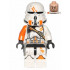 Clone Airborne Trooper, 212th Attack Battalion (Phase 2) - Orange Arm, Dirt Stains, Light Bluish Gray Cloth Kama, Scowl – СТАР УОРС