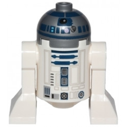 Astromech Droid, R2-D2, Flat Silver Head, Lavender Dots and Small Receptor – СТАР УОРС
