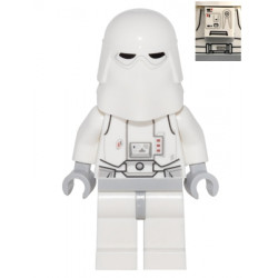 Snowtrooper, Light Bluish Gray Hips, Light Bluish Gray Hands - Backpack Directly Attached to Neck Bracket – СТАР УОРС