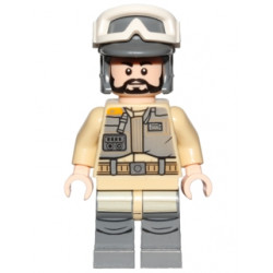 Rebel Trooper - White Goggles, Dark Bluish Gray Helmet, Black Beard (Private Kappehl) – СТАР УОРС