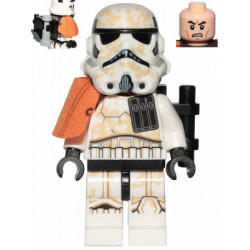 Sandtrooper Squad Leader (Captain) - Dual Molded Helmet, Orange Pauldron, Ammo Pouch, Dirt Stains, Survival Backpack – СТАР УОРС
