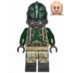 Clone Trooper Commander Gree, 41st Elite Corps (Phase 2) - Kashyyyk Camouflage, Dark Tan Markings on Legs, Scowl – СТАР УОРС